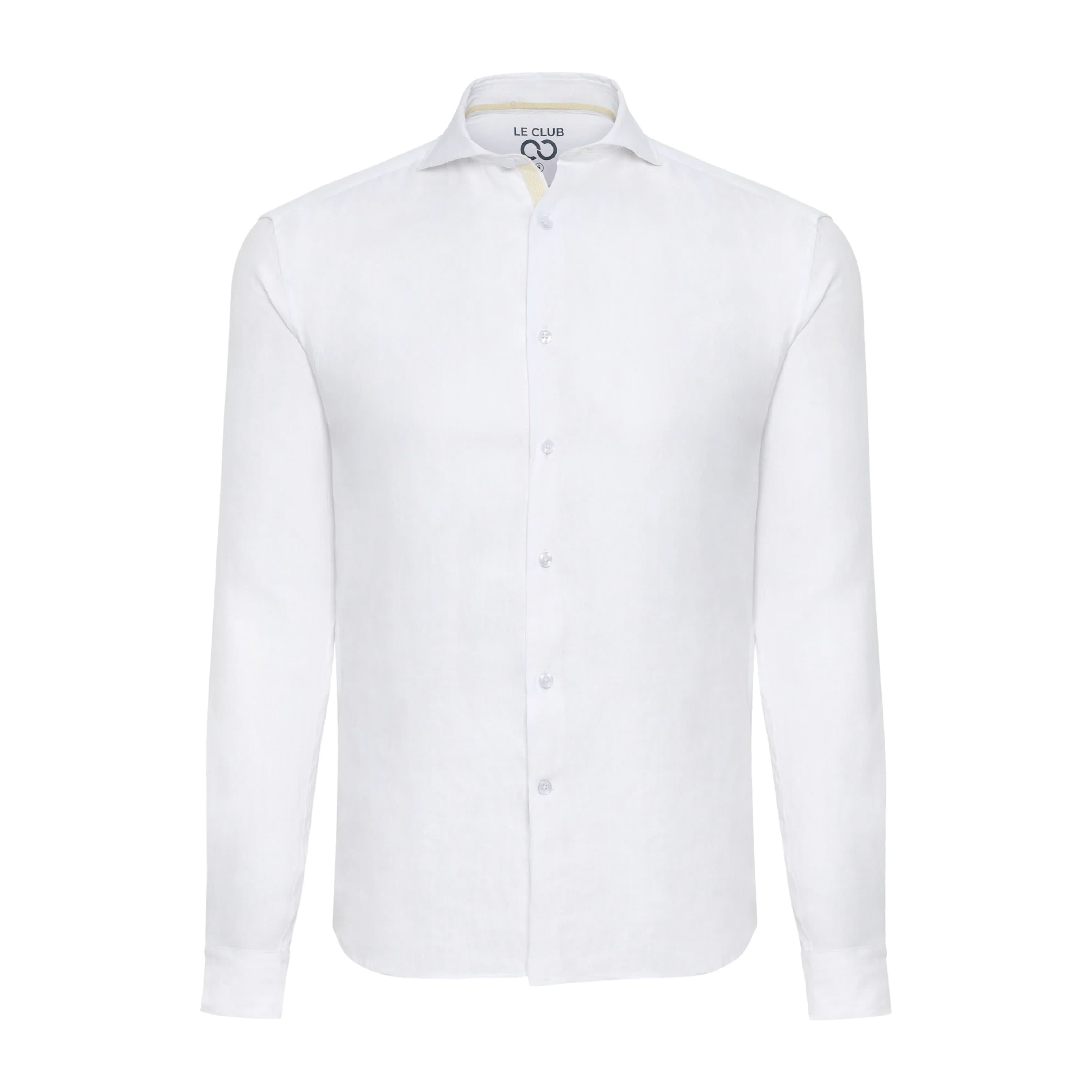 Classic Men's Italian Linen Shirt - White