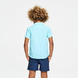 Peter Linen Boys Shirt - Aqua - Le Club Original - Boys Tops