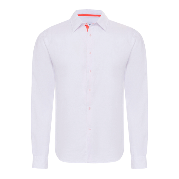 plain white dress shirt Le Club Original Peter Linen Shirt - White S / Button Up Shirt - Linen Dress Shirt - Long Sleeve - Summer Shirt - Mens Linen Shirt