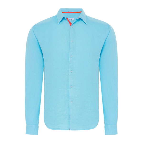 Peter Linen Shirt - Aqua - Le Club Original