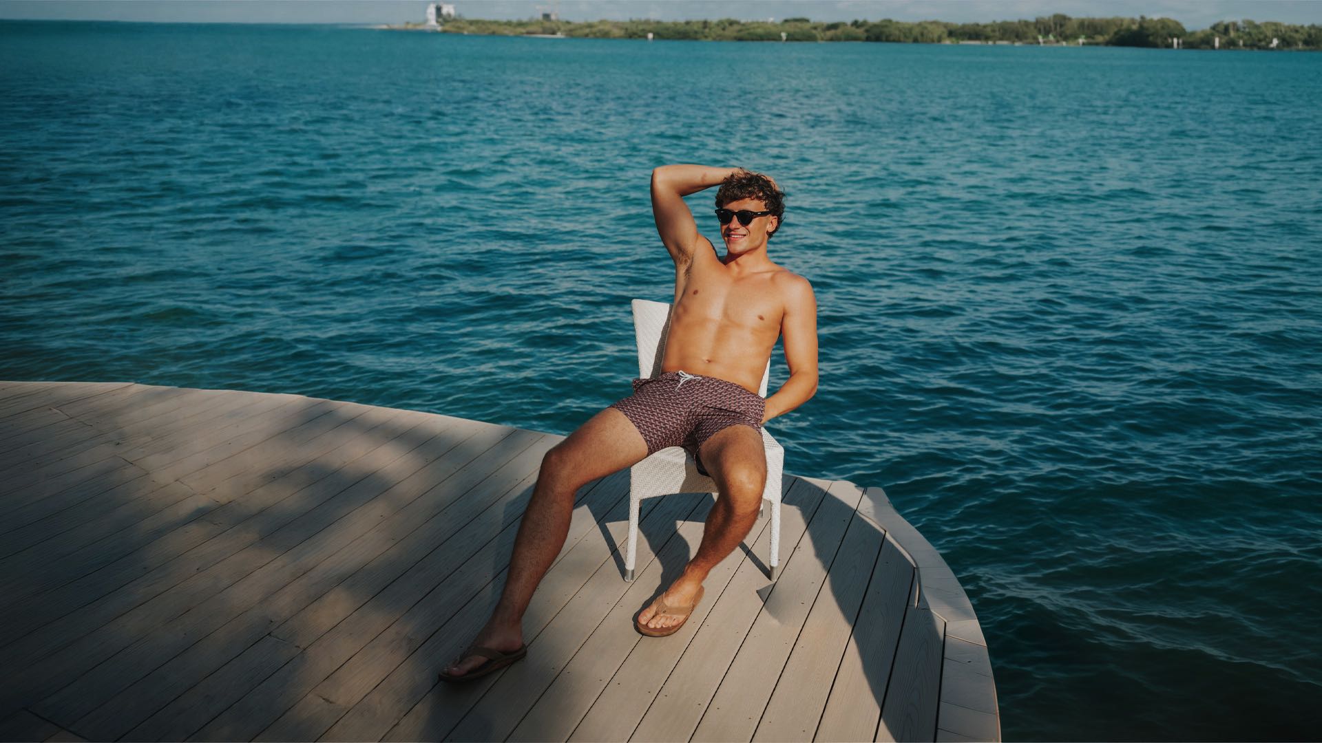 men wearing le club swim trunk