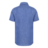 Boys Classic Blue Italian Linen Shirt