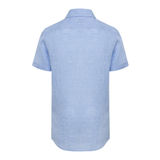 Boys Classic Light Blue Italian Linen Shirt