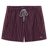 Hidden Flowers Blue and Orange