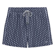 Hidden Flowers Men's Swim Trunks - Blue - Image 1