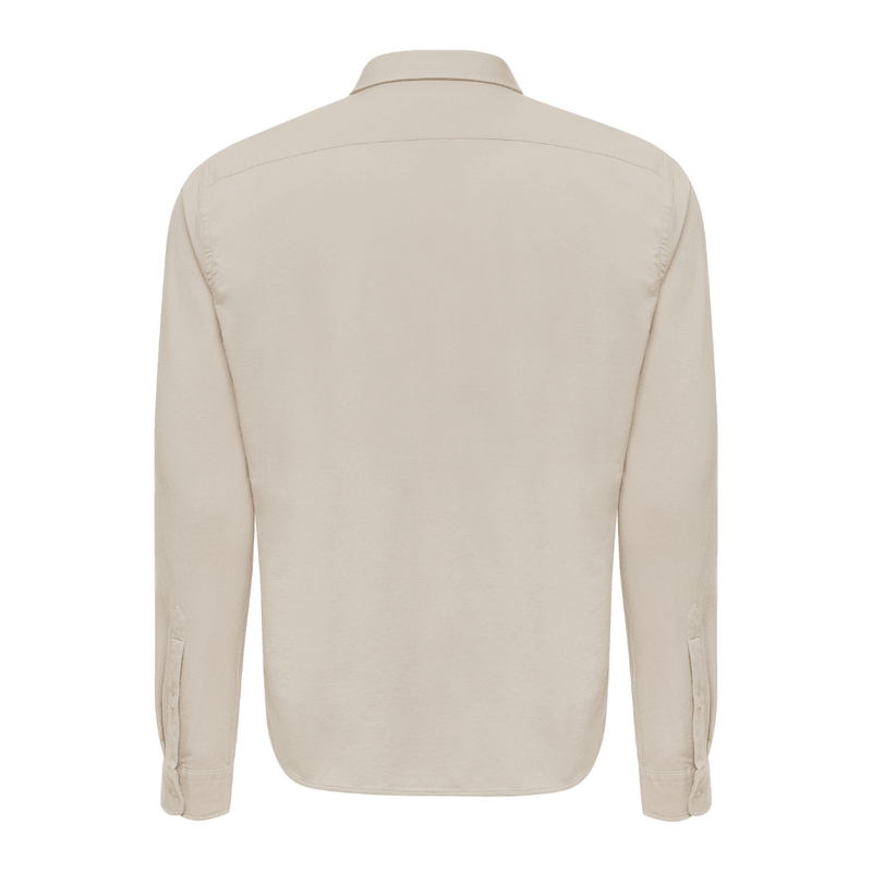 Oxford Cotton Shirt - Beige - Le Club Original - Mens Tops