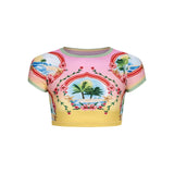 La Plage Summer Crop Rash Guard