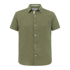 Peter Linen Boys Shirt¬†-¬†Army¬†Green - Le Club Original - Boys Tops