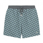 Geo Triangles Blue print (men's style shown)