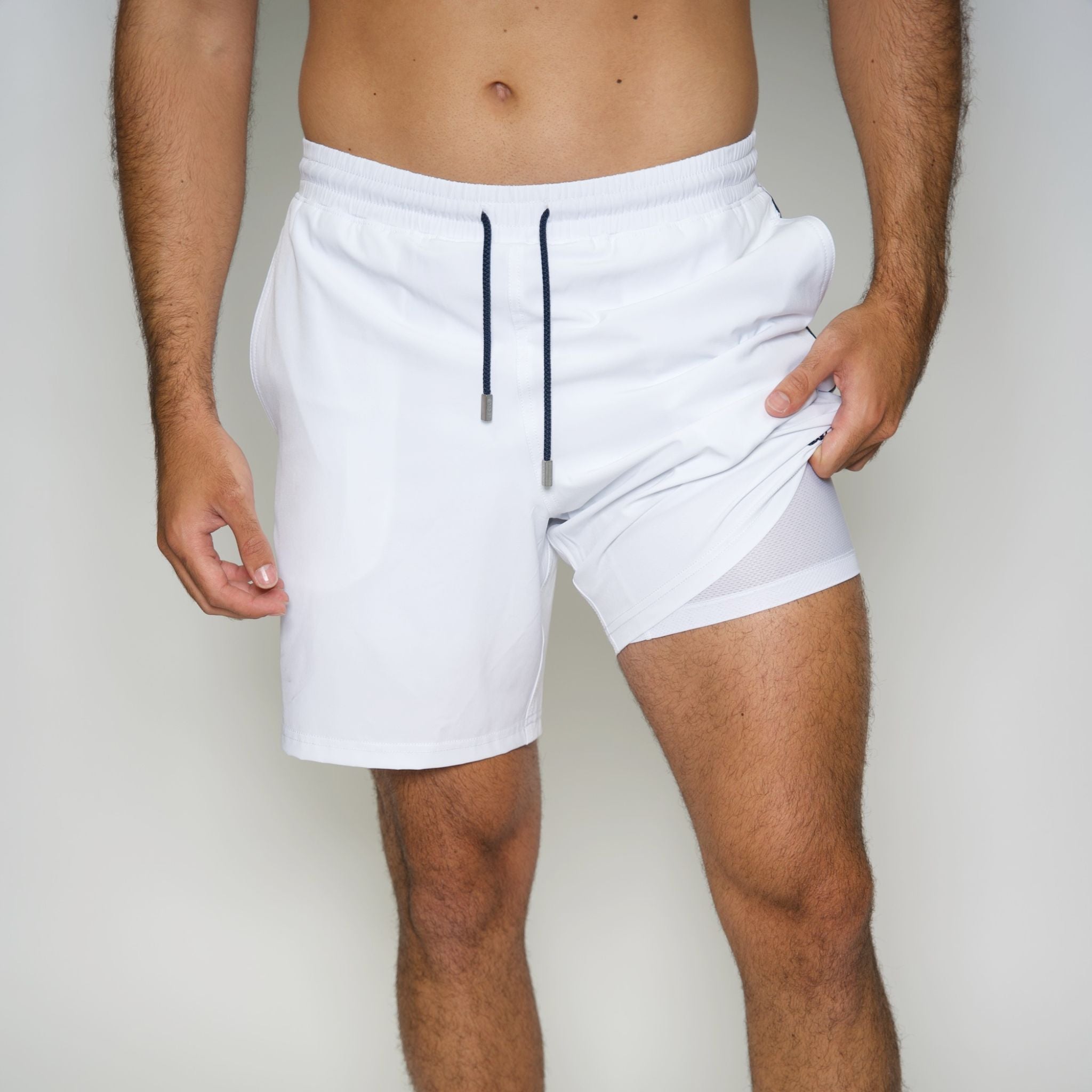 Hybrid White_Le Club_Swim Trunk