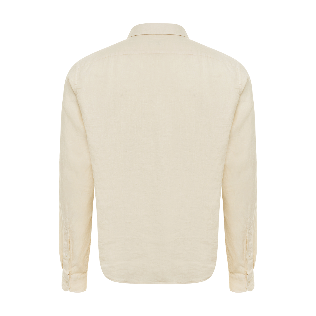 Peter Linen Shirt - Beige - Le Club Original - Mens Tops