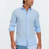 Classic Light Blue Italian Linen Shirt