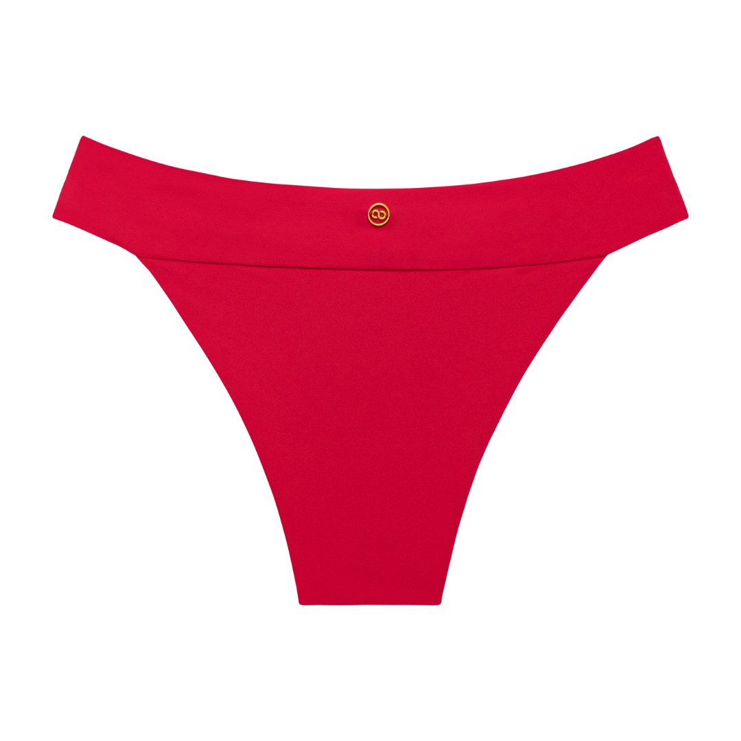 Ruby Hipster Full Coverage Bikini Bottom - Solid Passion Flower - Image 2