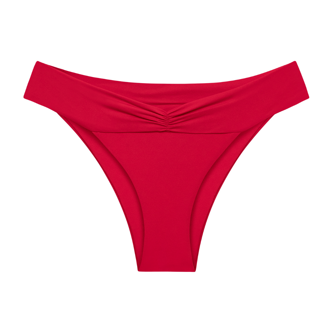 Ruby Hipster Full Coverage Bikini Bottom - Solid Passion Flower - Image 1