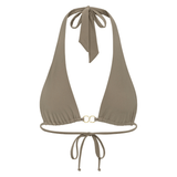 Willow Triangle Slider Bikini Top - Solid Dove - Image 1