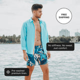 Peter Linen Shirt - Aqua