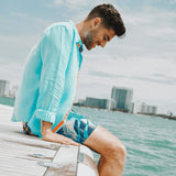 Peter Linen Shirt - Aqua