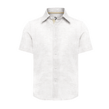 Boys White Italian Linen Shirt