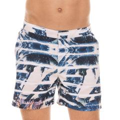 End of Summer Co-Ord Set #3 (Islands and Linear Swim Trunks Plus Maxwell Long Sleeve Navy Shirt - Le Club Original