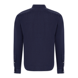 Peter Linen Shirt - Navy - Le Club Original - Mens Tops