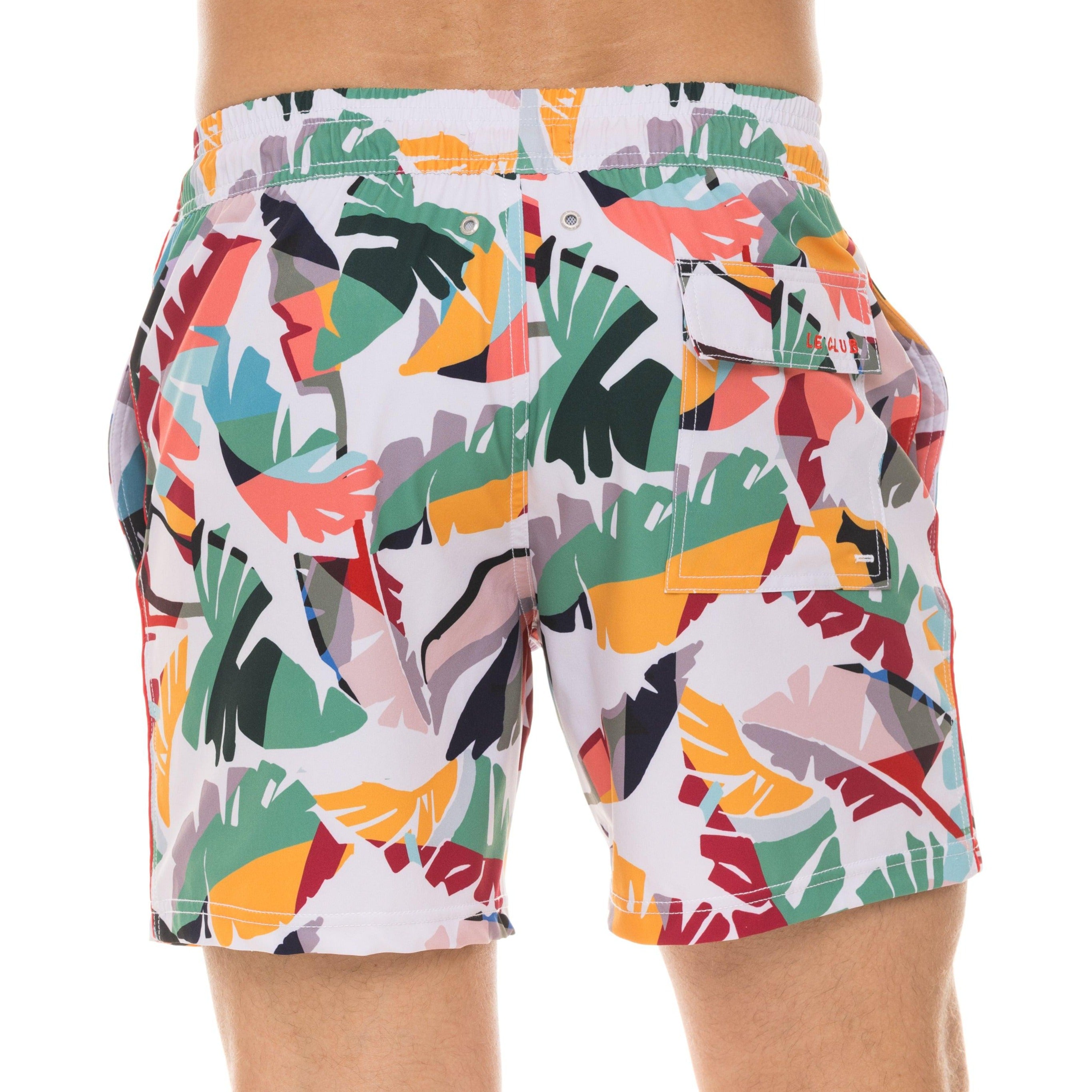 Club Room Men's Palm Ombre Swim Trunks, Created for Macy's - Macy's